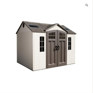 Lifetime 10×8 Plastic Garden Storage Shed W/ Floor (60178)